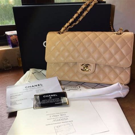 chanel classic beige flap bag street|authentic chanel classic flap bag.